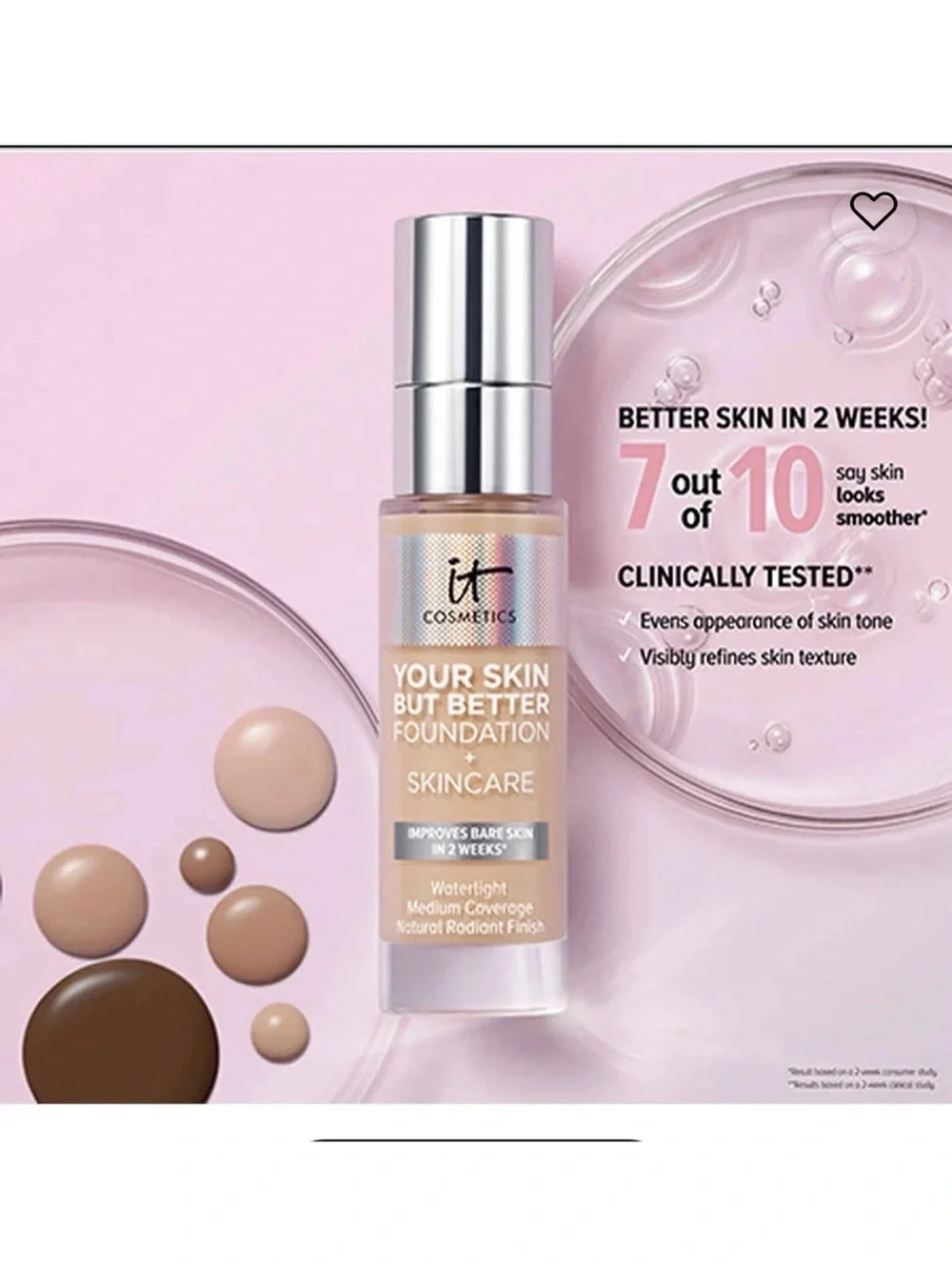 it cosmetics Your Skin But Better Foundation - Light Neutral 21.5 New